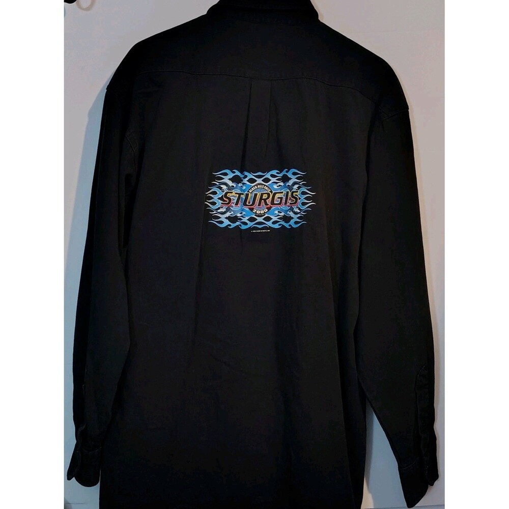 Vintage Texas Wear Long Sleeve 2005 Sturgis Black Hills Rally Button Down